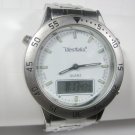 Vintage GERMANY = Westfalia = Men's Quartz Watch Silver Tone Wristwatch 1980s