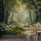 Wall Mural Path in the Forest, Rays of the Sun, Photo Wallpaper for Room Home Decor