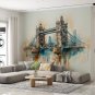 Wall Mural Tower Bridge, Watercolor Style, Photo Wallpaper, Home Decor