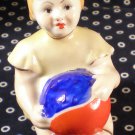 Vintage Russian Porcelain Figurine "Girl with a Ball" Factory Gorodnitsa, USSR 1950's