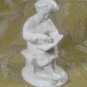 VTG Soviet Porcelain Figure Young Lenin reading a Book, LFZ Lomonosov Factory, USSR 1960s