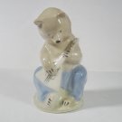 Vintage Bear with Balalaika Figurine Gorodnitsa Porcelain factory Ukraine USSR 1950's