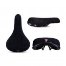 43092_Funsea Bicycle Saddle Wheelie Black With Logos Seat For Bicycles Flannelette Bike Seats Embroi