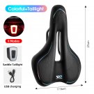 A Colorful Set_WEST BIKING Thicken Bicycle Saddle Comfortable Shockproof Cycling Seat Hollow Non-sli