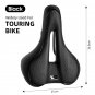 B Black_WEST BIKING Thicken Bicycle Saddle Comfortable Shockproof Cycling Seat Hollow Non-slip Soft