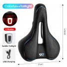 B Colorful Set_WEST BIKING Thicken Bicycle Saddle Comfortable Shockproof Cycling Seat Hollow Non-sli