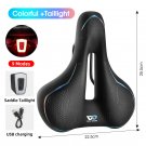 C Colorful Set_WEST BIKING Thicken Bicycle Saddle Comfortable Shockproof Cycling Seat Hollow Non-sli