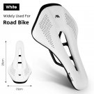 Road White_WEST BIKING Thicken Bicycle Saddle Comfortable Shockproof Cycling Seat Hollow Non-slip So