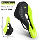 Road Yellow Green_WEST BIKING Thicken Bicycle Saddle Comfortable Shockproof Cycling Seat Hollow Non-