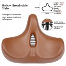 132 Light Brown_WEST BIKING Widen Bicycle Saddle Ergonomic Thick Comfortable Bike Saddle Shock Absor