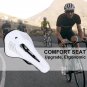 A Deep Green_WEST BIKING Bicycle Saddle Comfortable Bike Seat Wear-resistant PU Leather Hollow Road