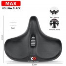 MAX Hollow Black_WEST BIKING Ergonomic Bicycle Saddle Long Distance Cycling Widen Thicken Cushion MT
