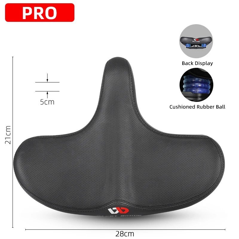 PRO Black_WEST BIKING Ergonomic Bicycle Saddle Long Distance Cycling Widen Thicken Cushion MTB Touri