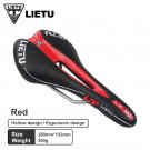 A Red_LIETU Bicycle Saddle MTB Road Bike Cycling Silicone Skid-proof Saddle Seat Silica Gel Cushion 