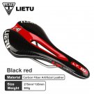 B Carbon Fiber Red_LIETU Bicycle Saddle MTB Road Bike Cycling Silicone Skid-proof Saddle Seat Silica