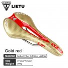 B Carbon Gold Red_LIETU Bicycle Saddle MTB Road Bike Cycling Silicone Skid-proof Saddle Seat Silica 