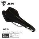 C White_LIETU Bicycle Saddle MTB Road Bike Cycling Silicone Skid-proof Saddle Seat Silica Gel Cushio