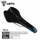 D Carbon Fiber Blue_LIETU Bicycle Saddle MTB Road Bike Cycling Silicone Skid-proof Saddle Seat Silic