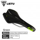 D Carbon Fiber Green_LIETU Bicycle Saddle MTB Road Bike Cycling Silicone Skid-proof Saddle Seat Sili