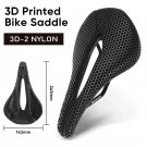 NYLON 3D-2_BUCKLOS 3D Printing Road Bicycle Saddle Ultralight Hollow Prostatic MTB Bike Seat Shock A NYLON 3D-2_BUCKLOS 3D Printing Road Bicycle Saddle Ultralight Hollow Prostatic MTB Bike Seat Shock A