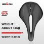 Yellow_RYET Bike Saddle 5D 6D 7D Ultralight Leather Road Mountain Full Carbon Bicycle Seat Cushion 1