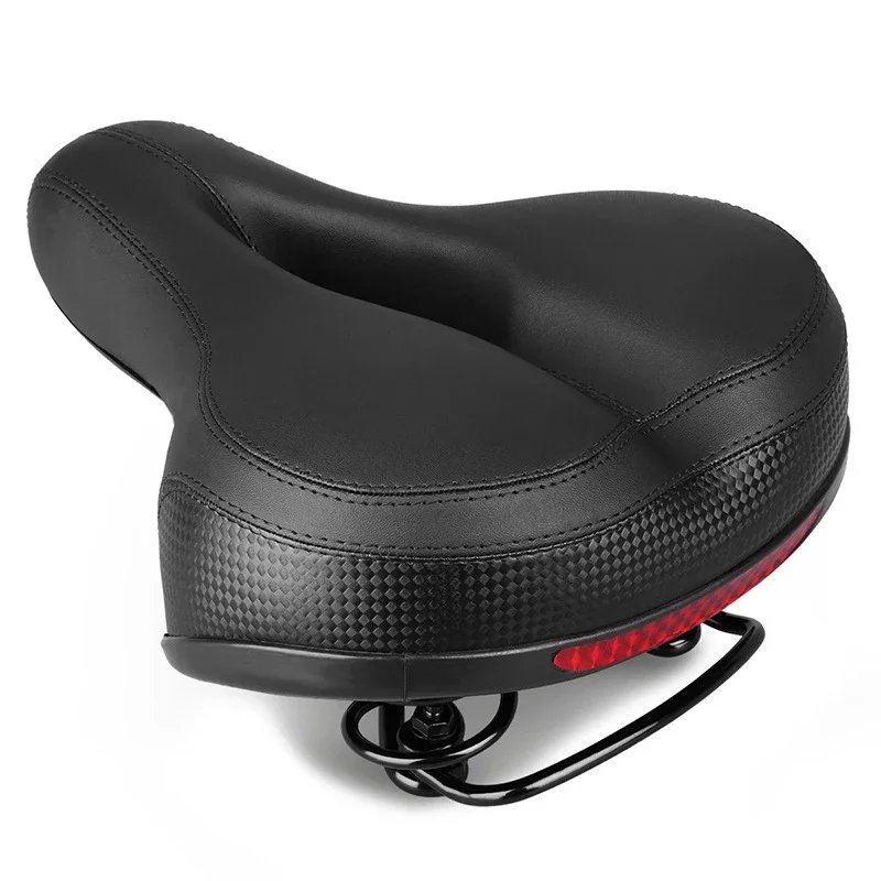 black_New Bicycle 3d Gel Saddle Extra Wide Comfort Ultra Soft Saddle Mountain Bike Soft Silicone Pad