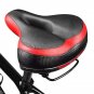white_New Bicycle 3d Gel Saddle Extra Wide Comfort Ultra Soft Saddle Mountain Bike Soft Silicone Pad
