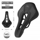 Black_WEST BIKING Bike Saddle MTB Road Racing Bicycle Seat Hollow Soft Short Nose Cushion PU Waterpr