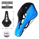 Blue_WEST BIKING Bike Saddle MTB Road Racing Bicycle Seat Hollow Soft Short Nose Cushion PU Waterpro
