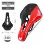 Red_WEST BIKING Bike Saddle MTB Road Racing Bicycle Seat Hollow Soft Short Nose Cushion PU Waterproo