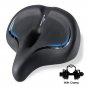 Blue_WEST BIKING Widen&Thicken Bicycle Saddle Soft Shock Absorption Oversize Bike Cushion Hollow