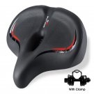 Red_WEST BIKING Widen&Thicken Bicycle Saddle Soft Shock Absorption Oversize Bike Cushion Hollow 