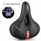 SR Su Ball Red_Reflective Shock Absorbing Hollow Bike Saddle MTB Bicycle Seat Breathable Rainproof C