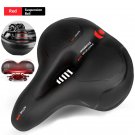 Su Ball Red_Reflective Shock Absorbing Hollow Bike Saddle MTB Bicycle Seat Breathable Rainproof Cycl
