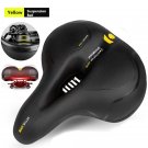 Su Ball Yellow_Reflective Shock Absorbing Hollow Bike Saddle MTB Bicycle Seat Breathable Rainproof C