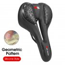 Gel Silicone A_WEST BIKING Bike Saddle Silicone Cushion Cycling Seat PU Leather Surface Silica Fille