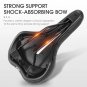 Sponge B_WEST BIKING Bike Saddle Silicone Cushion Cycling Seat PU Leather Surface Silica Filled Gel