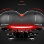 Spring Red_Reflective Shock Absorbing Hollow Bike Saddle MTB Bicycle Seat Breathable Rainproof Cycli