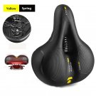 Spring Yellow_Reflective Shock Absorbing Hollow Bike Saddle MTB Bicycle Seat Breathable Rainproof Cy
