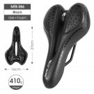 MTB 086 Black_WEST BIKING Bike Saddle MTB Mountain Road Bike Seat PU Leather Gel Filled Cycling Cush