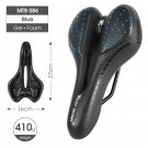 MTB 086 Blue_WEST BIKING Bike Saddle MTB Mountain Road Bike Seat PU Leather Gel Filled Cycling Cushi