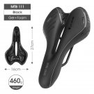 MTB 111 Black_WEST BIKING Bike Saddle MTB Mountain Road Bike Seat PU Leather Gel Filled Cycling Cush