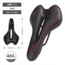 MTB 111 Red_WEST BIKING Bike Saddle MTB Mountain Road Bike Seat PU Leather Gel Filled Cycling Cushio