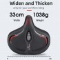 Blue_WEST BIKING Oversized MTB Bike Seat Wide Bicycle Sofa-Like Comfy Saddle Universal Electric Bike