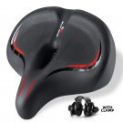 Red_WEST BIKING Oversized MTB Bike Seat Wide Bicycle Sofa-Like Comfy Saddle Universal Electric Bike 