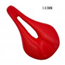 143mm red_2024NEW Pu+carbon fiber saddle road mtb mountain bike bicycle saddle for man cycling saddl