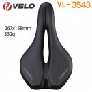 VL-3543 Black 1pc_VELO VL-3543 Bicycle Saddle Road MTB Bike Comfortable shock absorption Hollow Brea