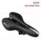 black 2_Hollow Breathable Bicycle Saddle Men Women MTB Road Bike Saddle Shock Absorbing Comfortable 