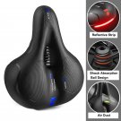 Black Blue_Hollow Breathable Bicycle Saddle Men Women MTB Road Bike Saddle Shock Absorbing Comfortab