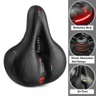 Black Red_Hollow Breathable Bicycle Saddle Men Women MTB Road Bike Saddle Shock Absorbing Comfortabl